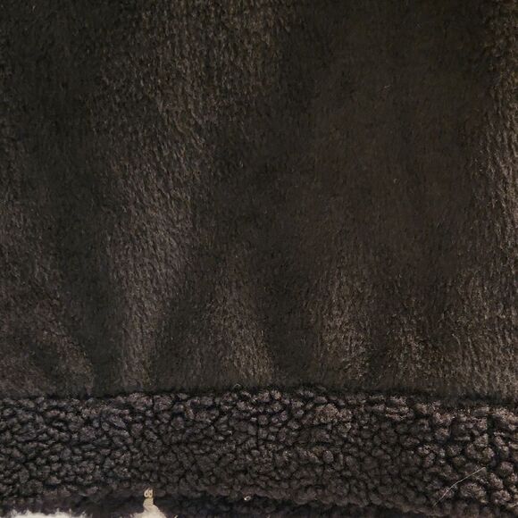 J.Crew Sherpa Trimmed Cropped Bomber Faux Shearling Jacket Black size S - Picture 4 of 13